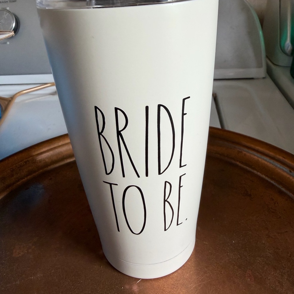 Bride To Be White Travel Tumbler - Bridal Party Drinkware Rae Dunn